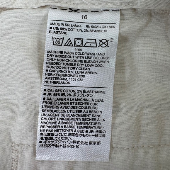 Banana Republic High Rise Authentic Chino Off White Cream Womens Pants Size 16 - Picture 4 of 14